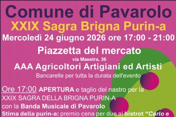 locandina con programma fiera